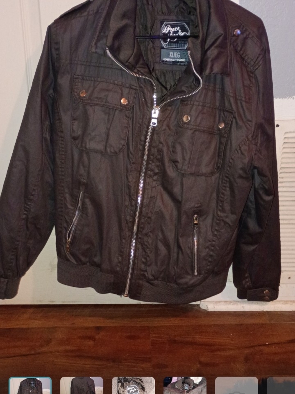 Peace & Glory Brand Boys Grey Bomber Jacket with Zip Front